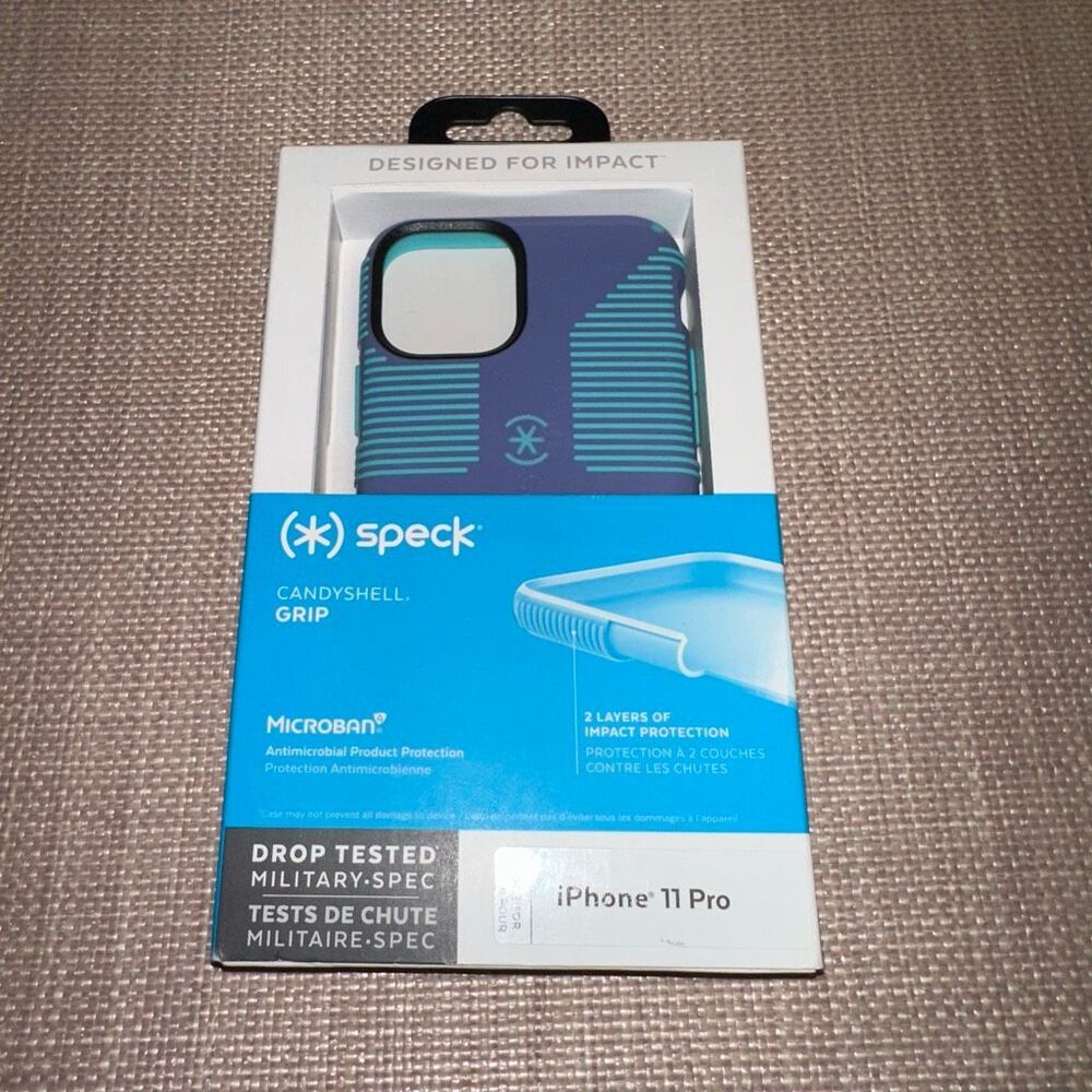 Speck iPhone 11 Pro Candyshell Grip Cell Phone Case Mykonos Blue Purple NWT